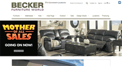 Desktop Screenshot of beckerfurnitureworld.com
